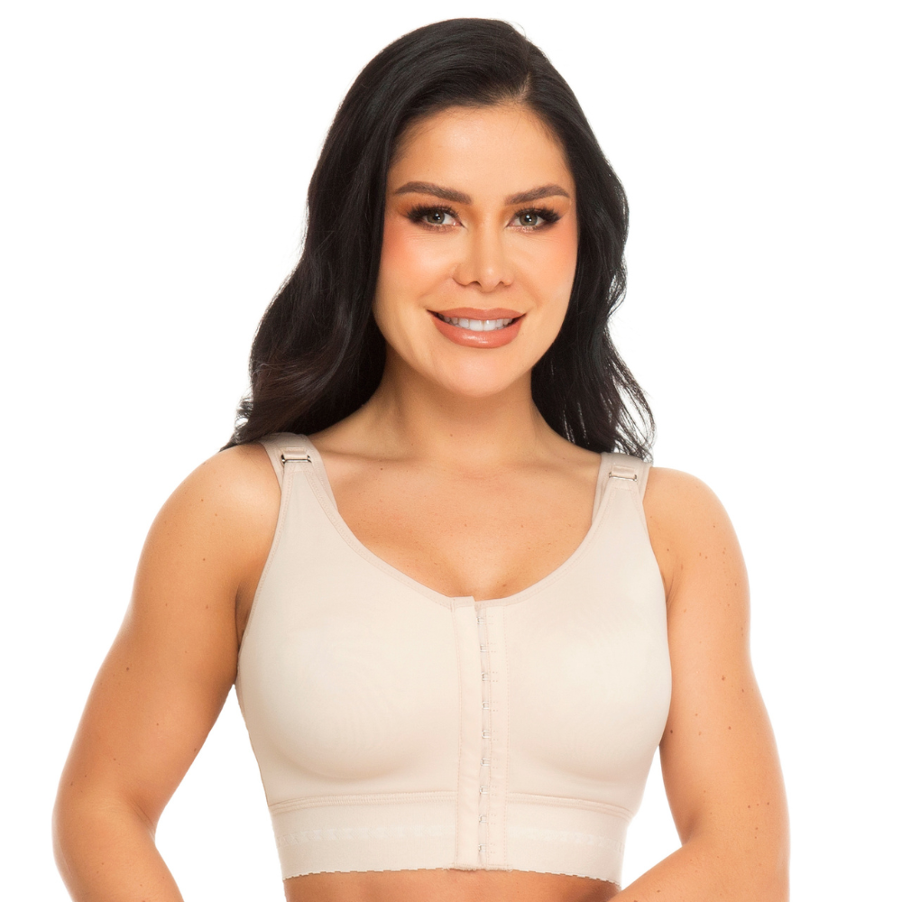 Brasier postoperatorio mamoplastia aumento de busto colombiano. REF 1378 ESTILIZA