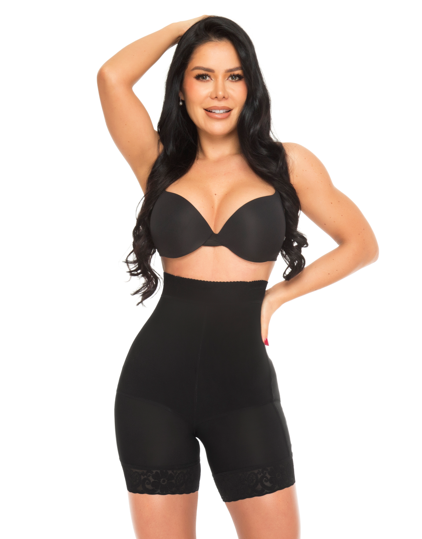 Faja colombiana postquirurgica short alto sin costuras. REF 1393 ESTILIZA