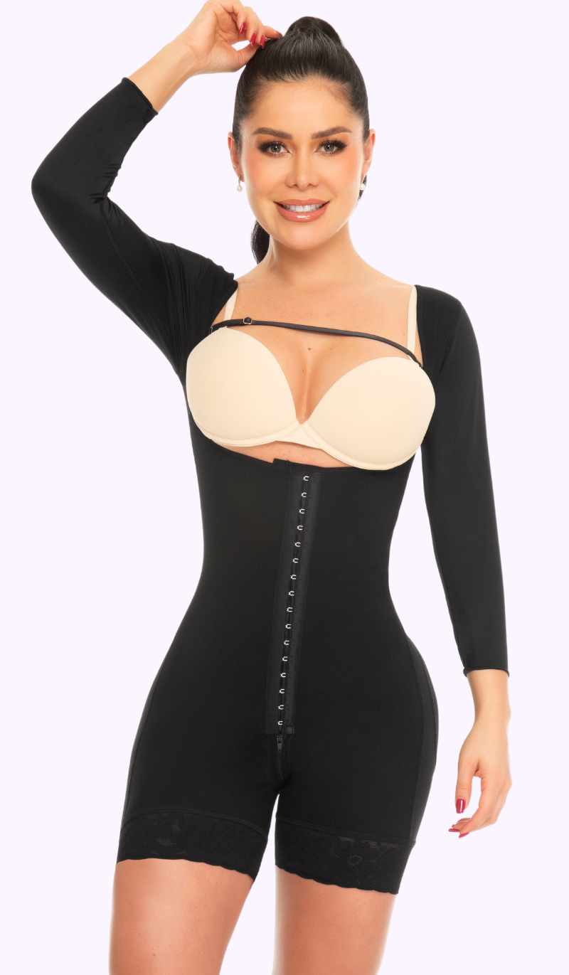 Faja colombiana con mangas 3 niveles de broches 1388 ESTILIZA