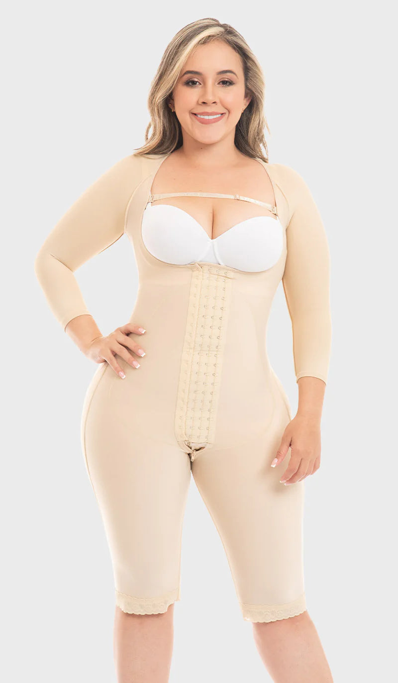 Faja colombiana larga con mangas etapa 1, basic line. REF. F-04474 MyD