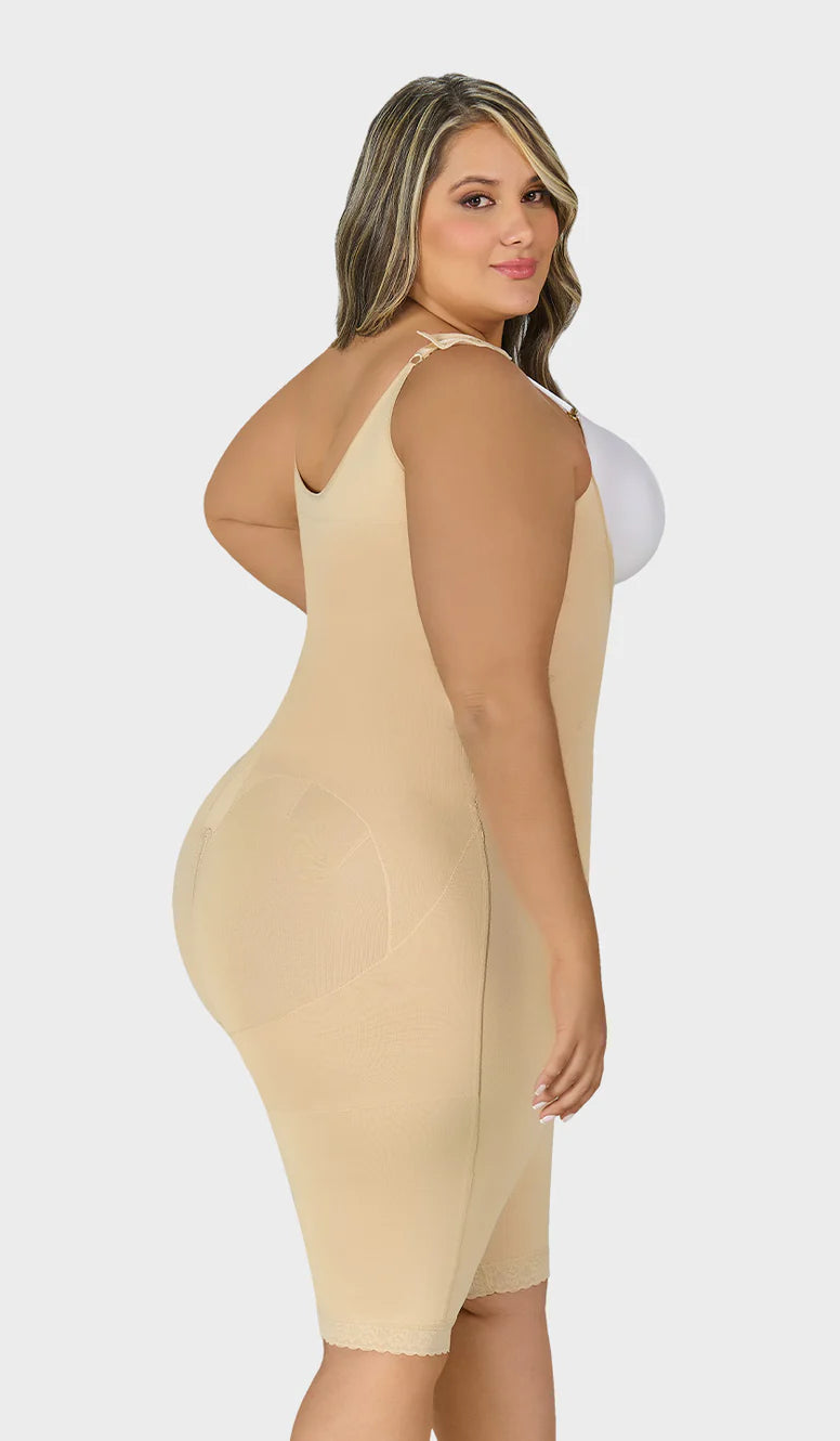 Faja larga con refuerzo abdominal de baja compresión REF. F0478 MyD