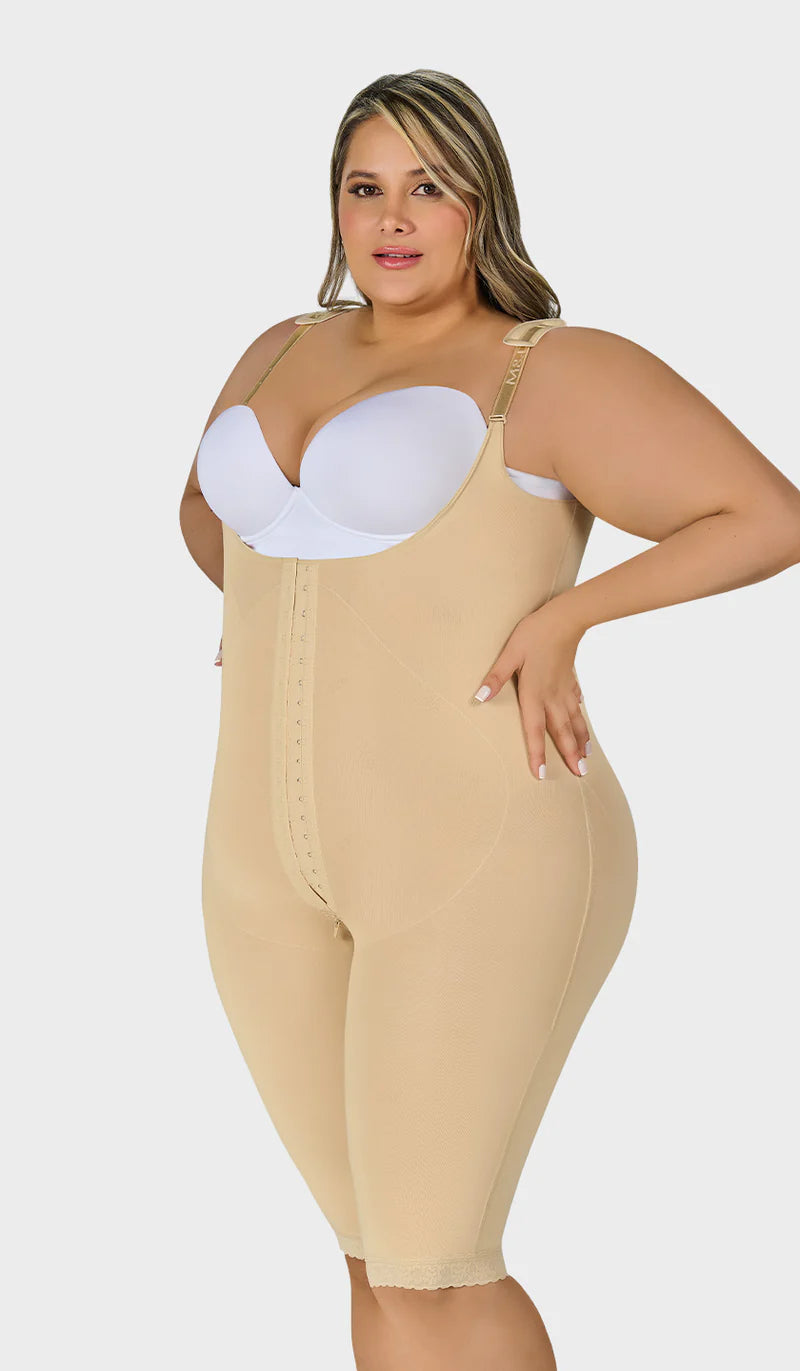 Faja larga con refuerzo abdominal de baja compresión REF. F0478 MyD