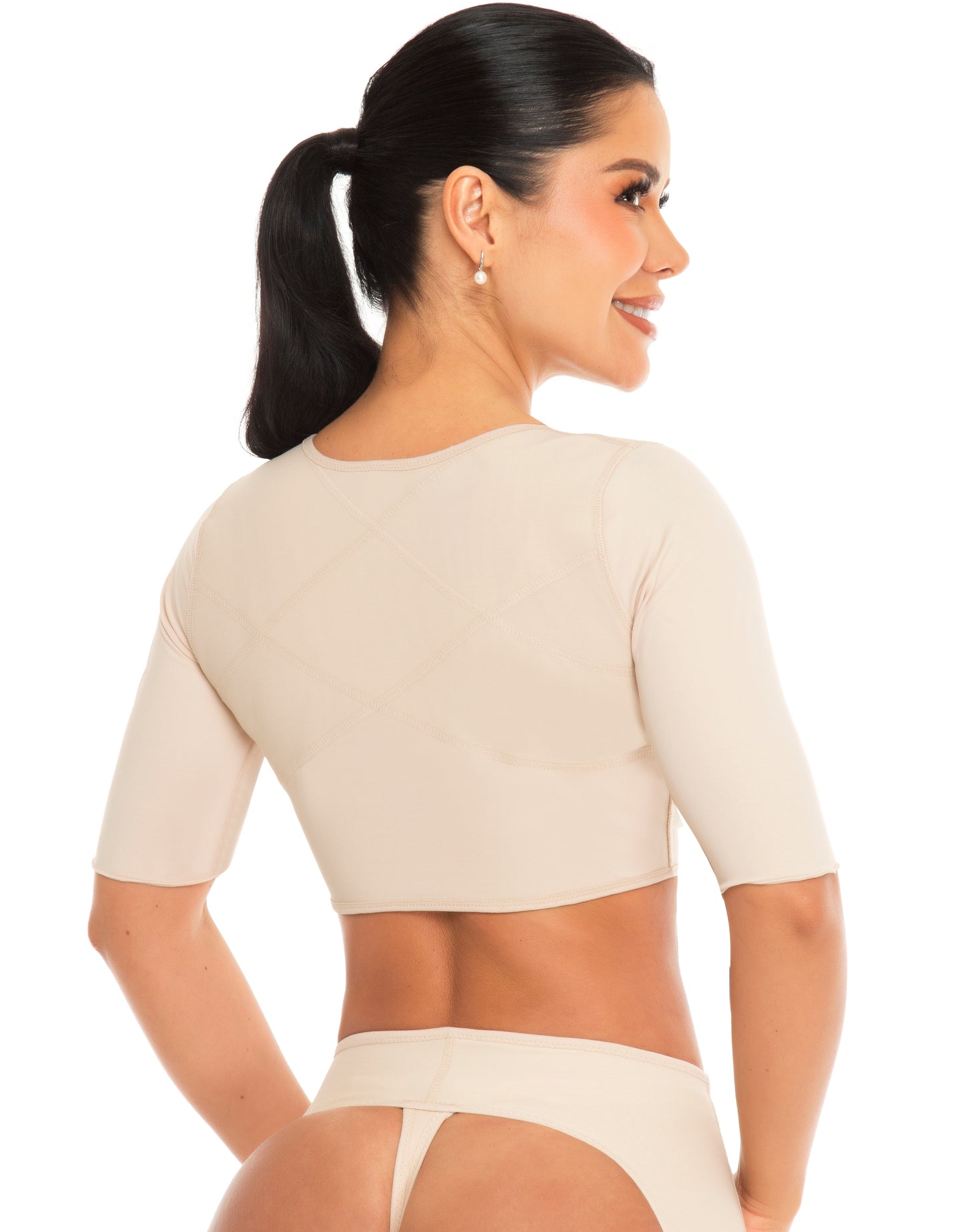 Faja chaleco con mangas corrector de postura postoperatorio. REF 1399 ESTILIZA