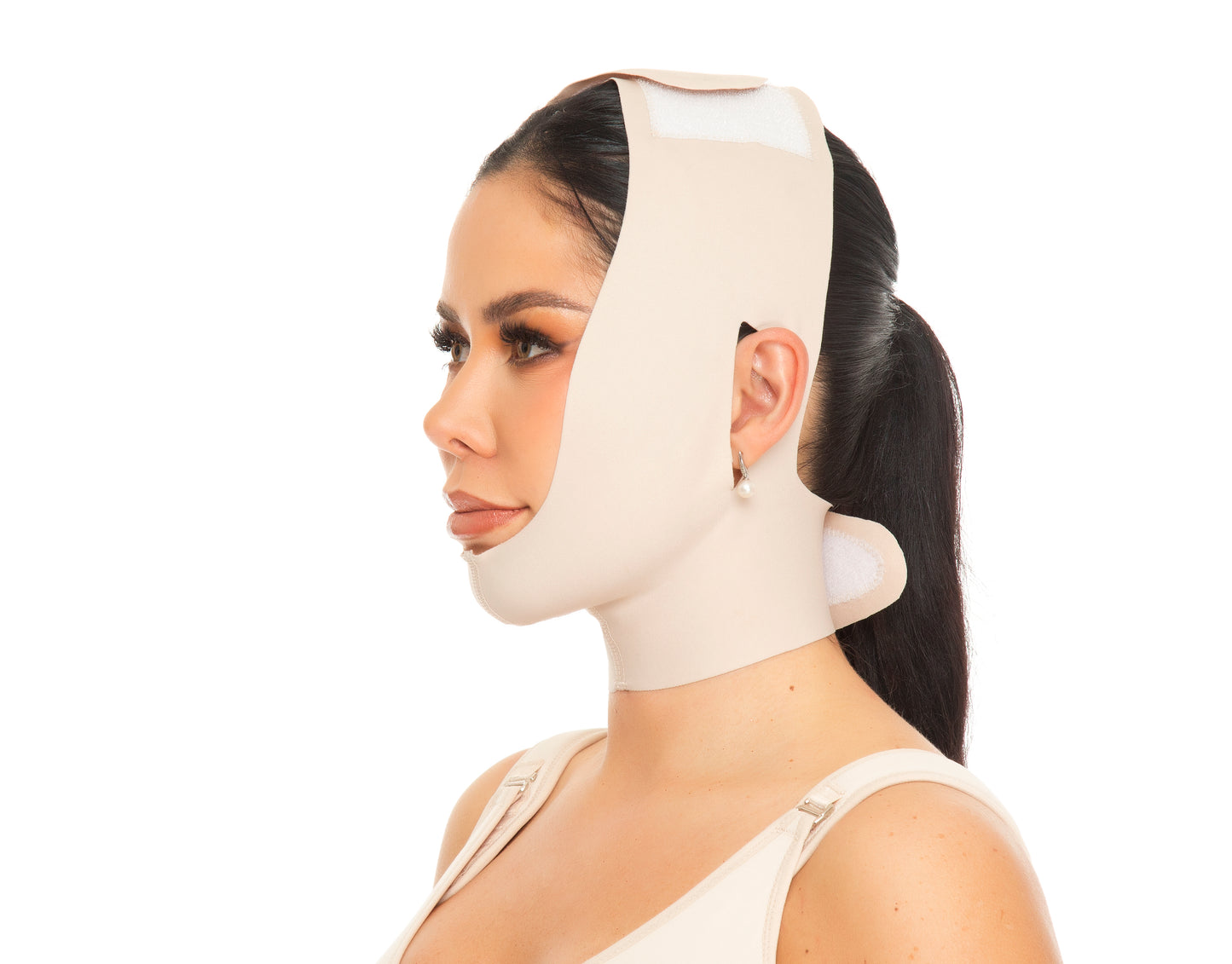 Faja colombiana reductora postquirúrgica mentonera. REF 1400 ESTILIZA