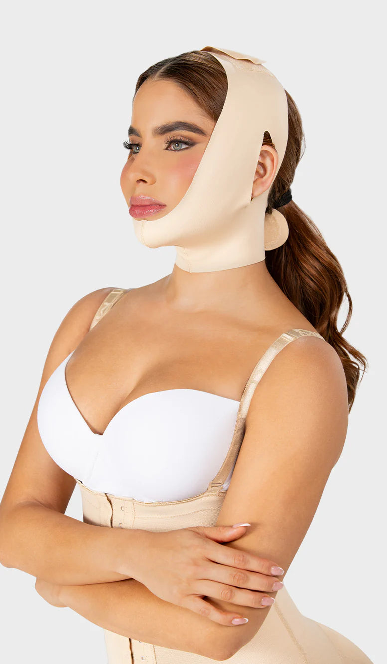 Mentonera colombiana reductora post operatoria control papada. MyD M0810