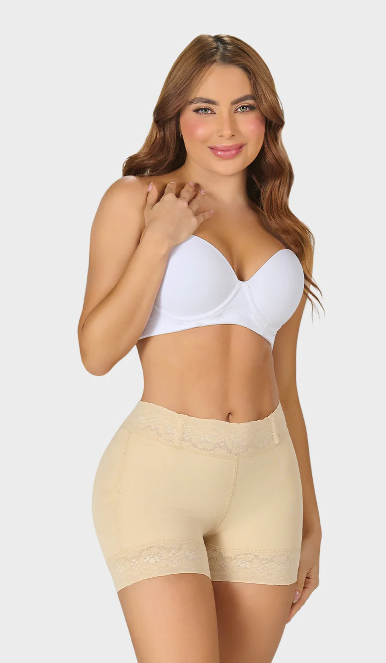 Short colombiano levanta glúteos y reductor de abdomen. REF. STB0321 MyD