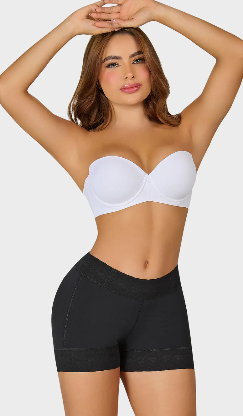 Short colombiano levanta glúteos y reductor de abdomen. REF. STB0321 MyD