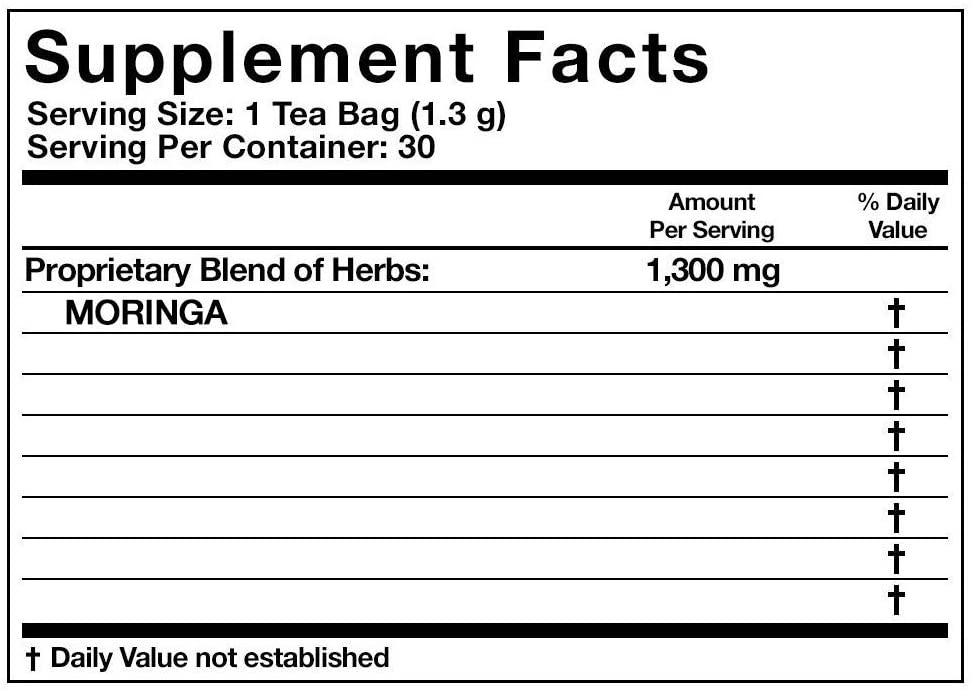 Té reductivo moringa