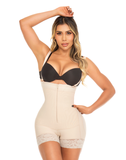Faja colombiana moldeadora extra corta strapless con cierre. REF 1377 ESTILIZA
