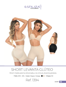 Faja Colombiana Postquirurgica Short Levanta Gluteo Estiliza Ref. 1394