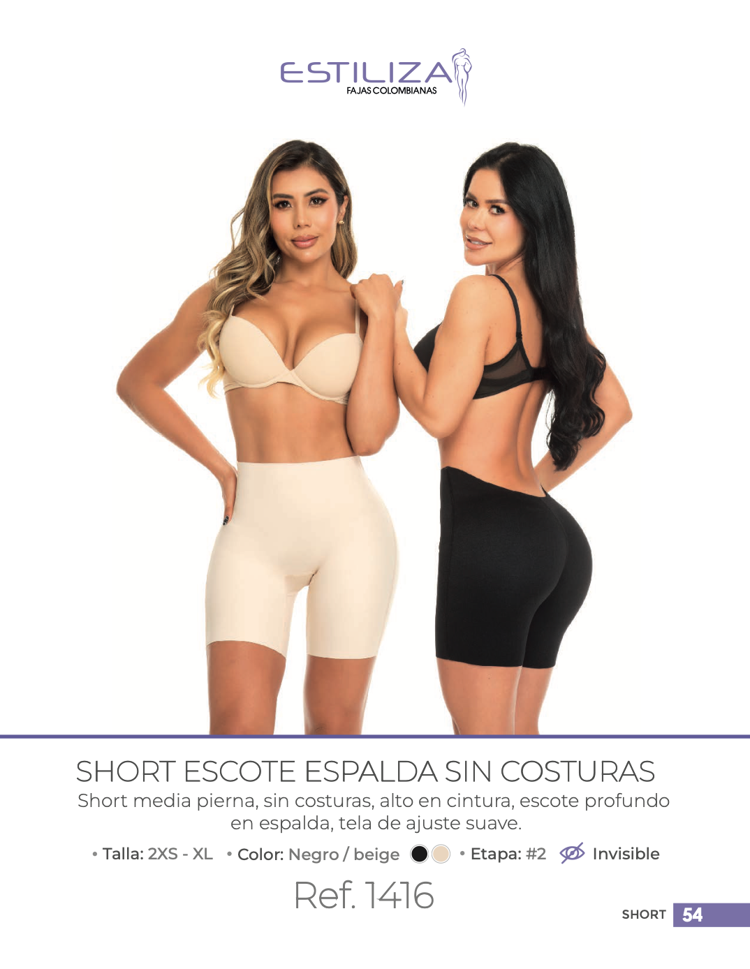 Faja Colombiana Sin Costuras Invisible Estiliza Ref 1416