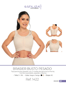 Brasier Postoperatorio Quirúrgico Para Busto Pesado  Estiliza Ref. 1422