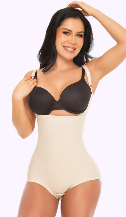 Faja colombiana reductora y moldeadora Estiliza 1390 - beige / negro