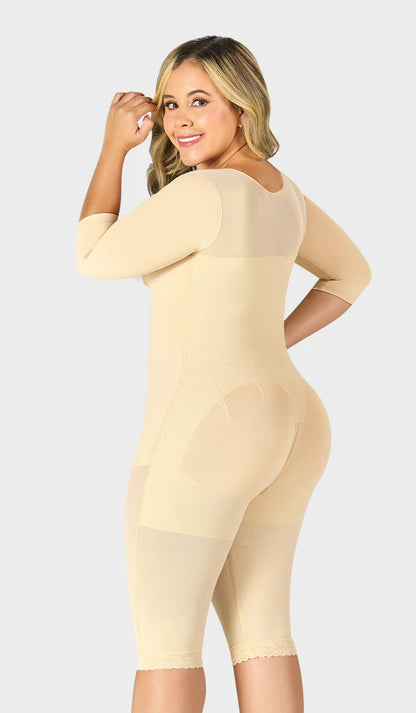 Faja larga colombiana con brazos postoperatoria uso diario. REF. F0074
