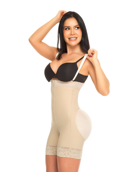 Faja colombiana strapless postparto cierre lateral invisible 1376