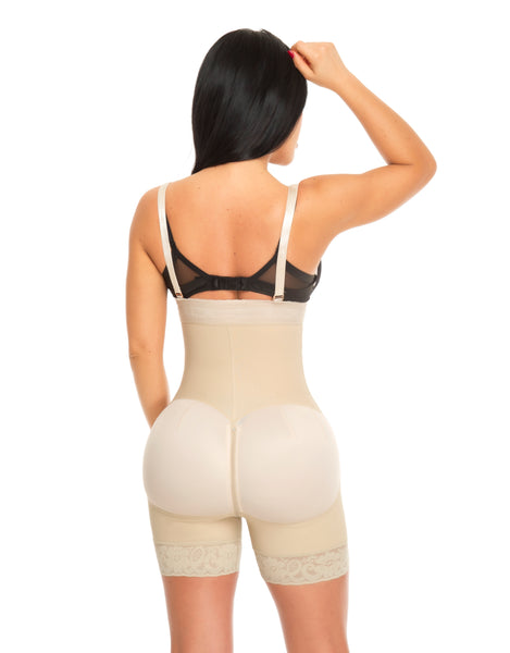 Faja colombiana strapless postparto cierre lateral invisible 1376