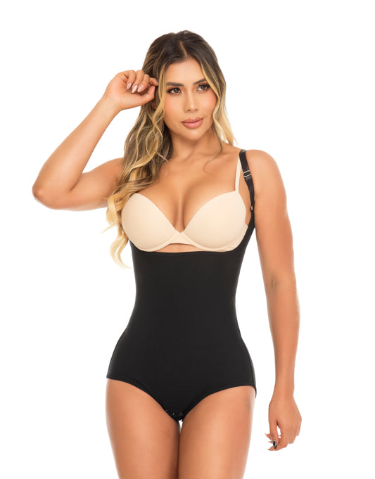 Faja colombiana reductora y moldeadora Estiliza 1390 - beige / negro